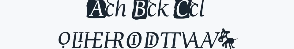 Rzeczywista próbka kroju Devroye Extra — Aa Bb Cc 0123456789