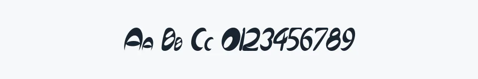 Rzeczywista próbka kroju Qurve Thin — Aa Bb Cc 0123456789