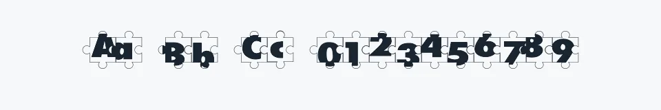 Podgląd czcionki Puzzle Pieces