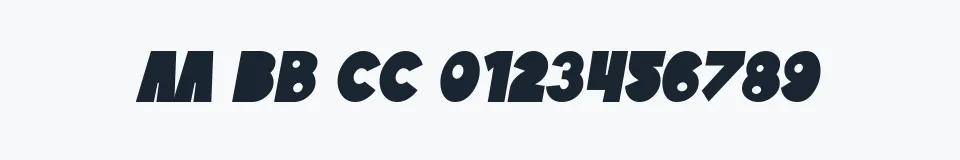Rzeczywista próbka kroju SF Tattle Tales Italic — Aa Bb Cc 0123456789