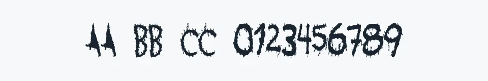 Rzeczywista próbka kroju Acquaintance — Aa Bb Cc 0123456789