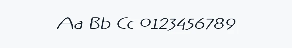 Rzeczywista próbka kroju Rx-OneFive — Aa Bb Cc 0123456789