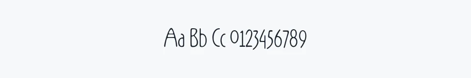 Rzeczywista próbka kroju Rx-ZeroZero — Aa Bb Cc 0123456789