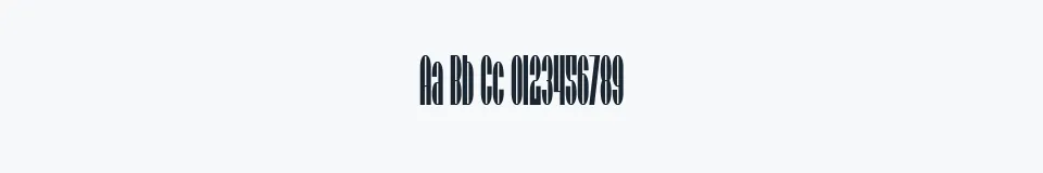 Rzeczywista próbka kroju SF Baroquesque Condensed — Aa Bb Cc 0123456789