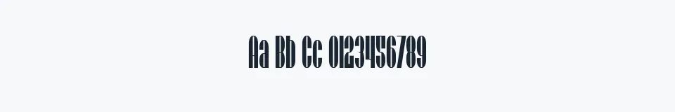 Rzeczywista próbka kroju SF Baroquesque — Aa Bb Cc 0123456789
