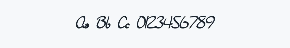 Rzeczywista próbka kroju SF Burlington Script — Aa Bb Cc 0123456789