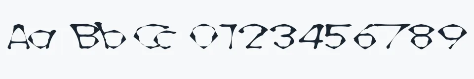 Rzeczywista próbka kroju AwlScrawl — Aa Bb Cc 0123456789