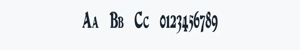 Rzeczywista próbka kroju DuvallSmallCapsCondensed — Aa Bb Cc 0123456789