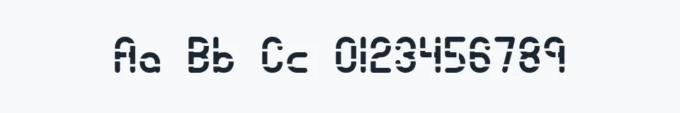 Rzeczywista próbka kroju Entangled Layer A (BRK) — Aa Bb Cc 0123456789