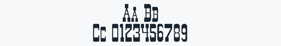 Rzeczywista próbka kroju Durango — Aa Bb Cc 0123456789