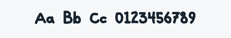 Rzeczywista próbka kroju Galla — Aa Bb Cc 0123456789
