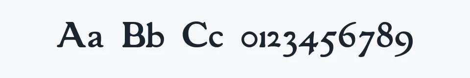 Rzeczywista próbka kroju Grantham — Aa Bb Cc 0123456789