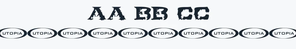 Rzeczywista próbka kroju Ikarus Turbulence — Aa Bb Cc 0123456789