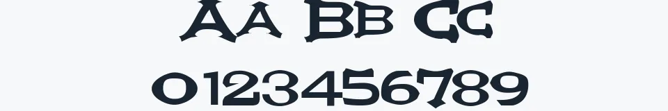 Rzeczywista próbka kroju Ikarus Vulture — Aa Bb Cc 0123456789