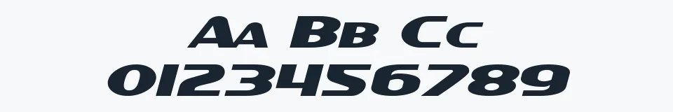Rzeczywista próbka kroju SF Intellivised Extended — Aa Bb Cc 0123456789
