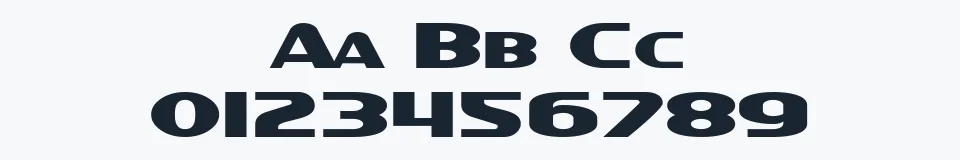 Rzeczywista próbka kroju SF Intellivised Extended — Aa Bb Cc 0123456789