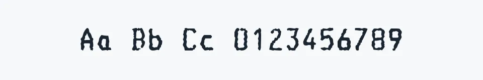 Rzeczywista próbka kroju Console — Aa Bb Cc 0123456789