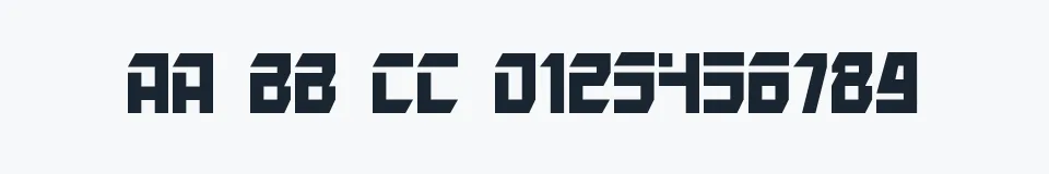 Rzeczywista próbka kroju Mars Police — Aa Bb Cc 0123456789