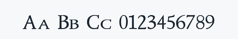 Rzeczywista próbka kroju NewStyleSmallCaps — Aa Bb Cc 0123456789