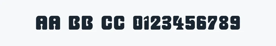 Rzeczywista próbka kroju Fillmore — Aa Bb Cc 0123456789