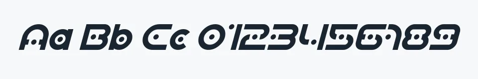 Rzeczywista próbka kroju SF Planetary Orbiter — Aa Bb Cc 0123456789