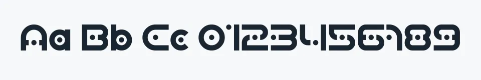 Rzeczywista próbka kroju SF Planetary Orbiter — Aa Bb Cc 0123456789