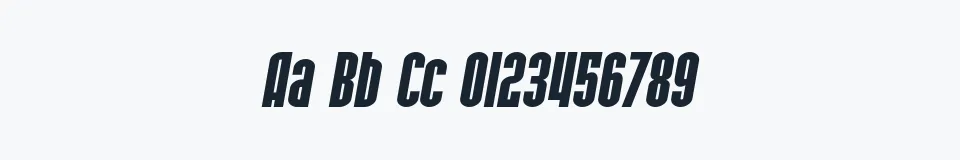 Rzeczywista próbka kroju SF Port McKenzie Extended Italic — Aa Bb Cc 0123456789
