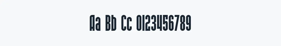 Rzeczywista próbka kroju SF Port McKenzie — Aa Bb Cc 0123456789