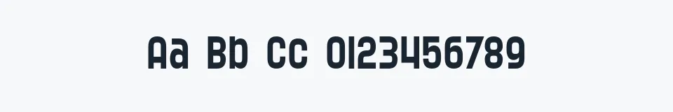 Rzeczywista próbka kroju SF Speedwaystar Condensed — Aa Bb Cc 0123456789