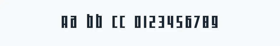 Rzeczywista próbka kroju SF Square Root — Aa Bb Cc 0123456789