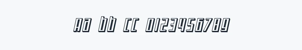 Rzeczywista próbka kroju SF Square Root Shaded — Aa Bb Cc 0123456789