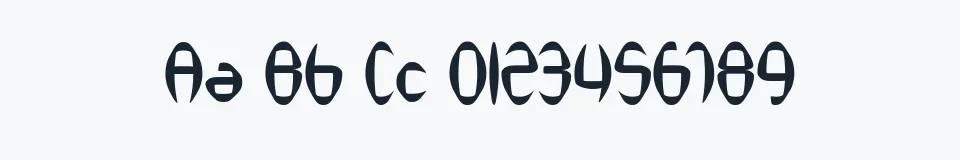 Rzeczywista próbka kroju SF Synthonic Pop — Aa Bb Cc 0123456789