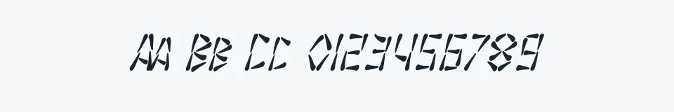 Rzeczywista próbka kroju SF Wasabi Condensed — Aa Bb Cc 0123456789
