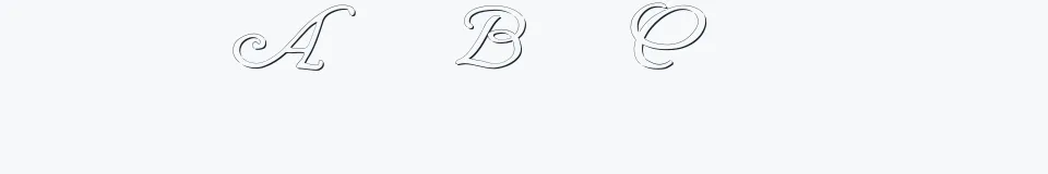 Rzeczywista próbka kroju Wrenn Initials — Aa Bb Cc 0123456789