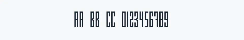 Rzeczywista próbka kroju Xray Ted — Aa Bb Cc 0123456789