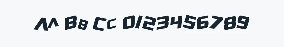 Rzeczywista próbka kroju SF Zero Gravity Condensed — Aa Bb Cc 0123456789