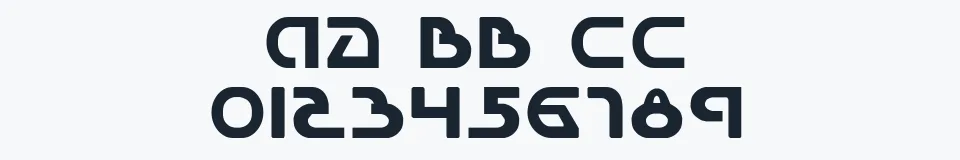 Rzeczywista próbka kroju Universal Jack — Aa Bb Cc 0123456789