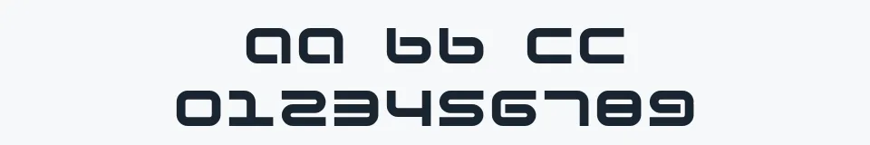 Rzeczywista próbka kroju Phutura — Aa Bb Cc 0123456789