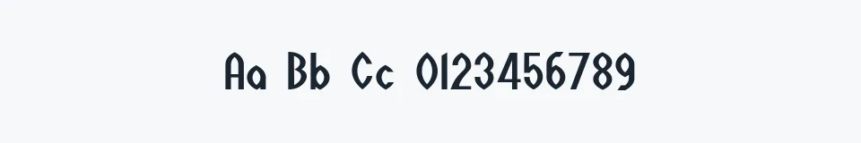 Rzeczywista próbka kroju Wazoo — Aa Bb Cc 0123456789