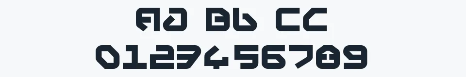 Rzeczywista próbka kroju Yahren — Aa Bb Cc 0123456789