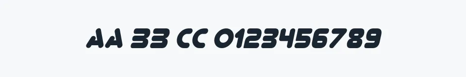 Rzeczywista próbka kroju You're Gone — Aa Bb Cc 0123456789