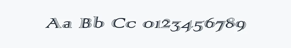 Rzeczywista próbka kroju AlphaRev — Aa Bb Cc 0123456789