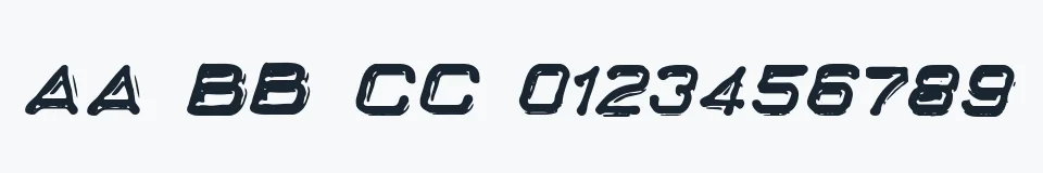Rzeczywista próbka kroju Embossing Tape 2 (BRK) — Aa Bb Cc 0123456789