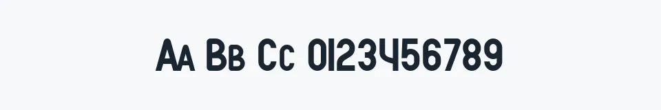 Rzeczywista próbka kroju SF Atarian System — Aa Bb Cc 0123456789