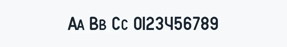 Rzeczywista próbka kroju SF Atarian System — Aa Bb Cc 0123456789