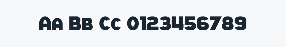 Rzeczywista próbka kroju SF Juggernaut Condensed — Aa Bb Cc 0123456789