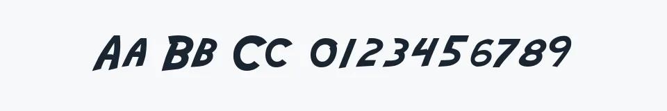 Rzeczywista próbka kroju Adventure — Aa Bb Cc 0123456789