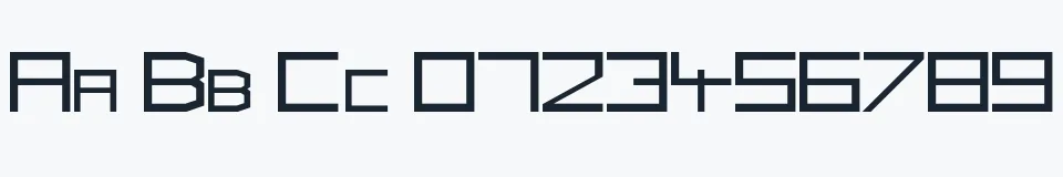 Rzeczywista próbka kroju Square Unique — Aa Bb Cc 0123456789