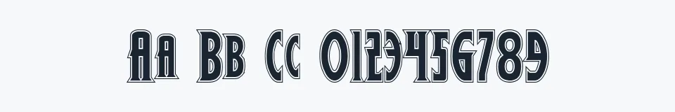 Rzeczywista próbka kroju Wolf's Bane Bold Pro Pro — Aa Bb Cc 0123456789