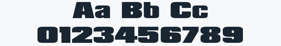 Rzeczywista próbka kroju Padaloma — Aa Bb Cc 0123456789